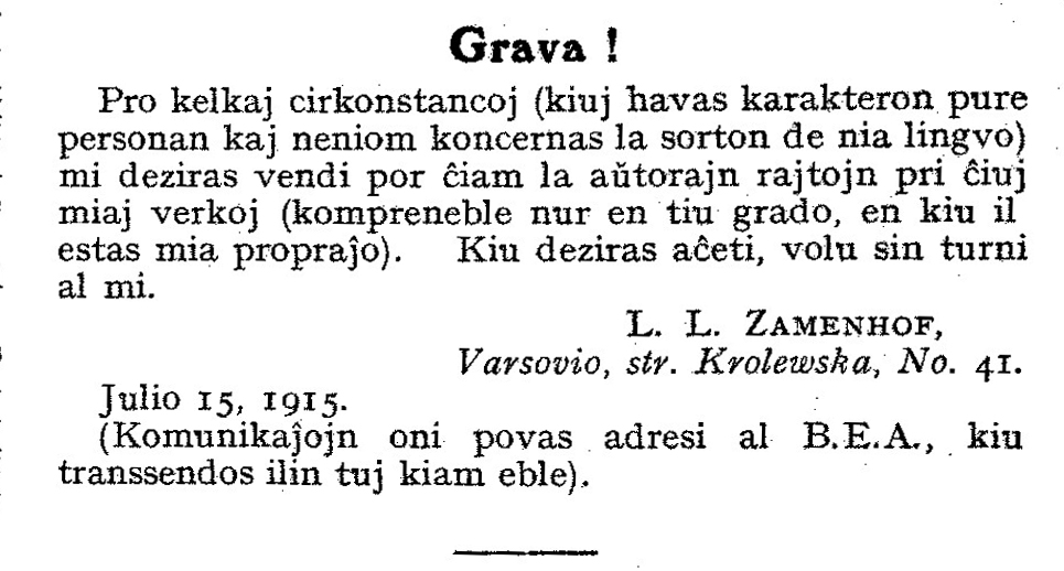 <em>The British Esperantist</em>, Vol. XI, n-ro 129 (septembro 1915), p. 165