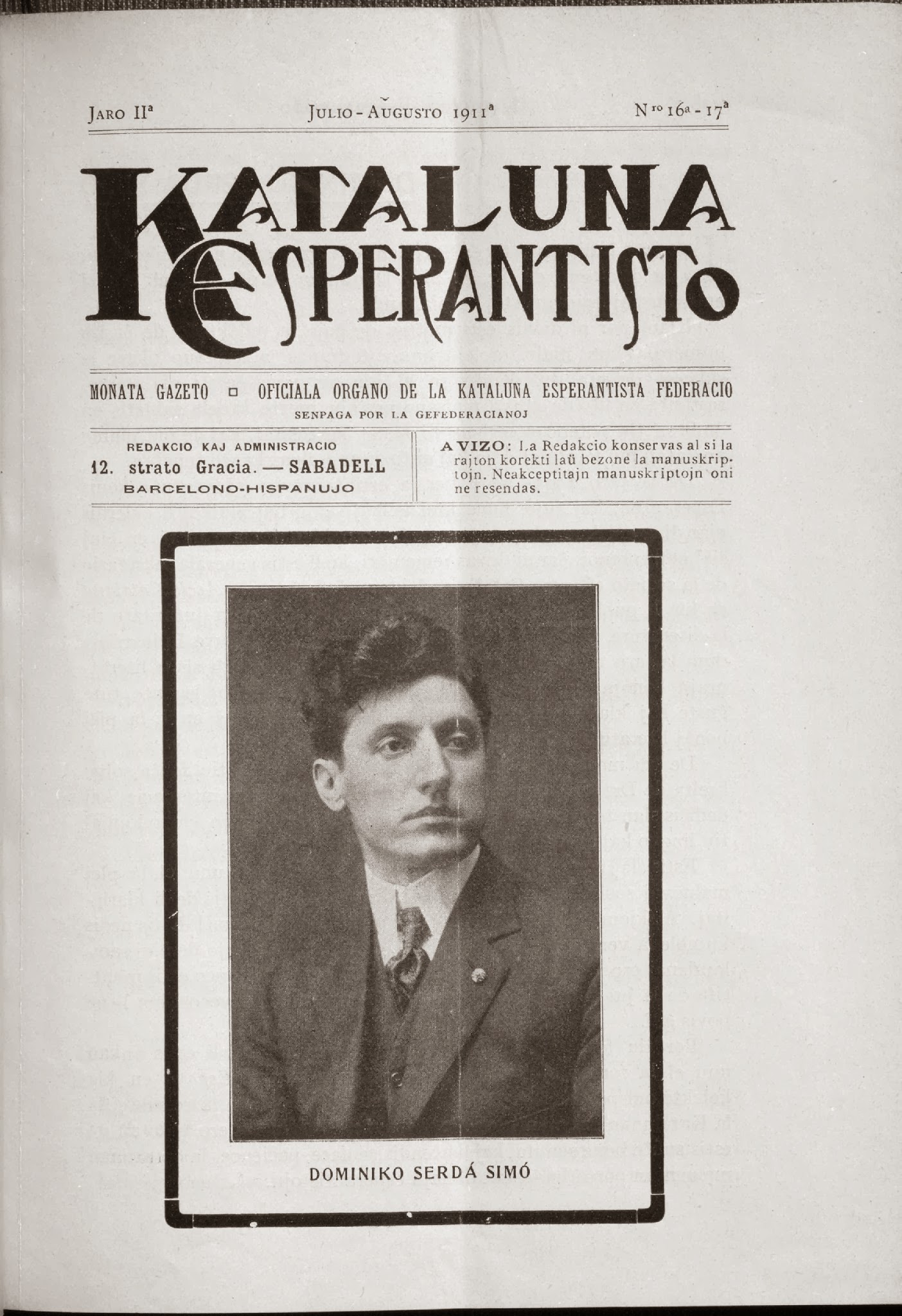 La numero de julio-aŭgusto 1911