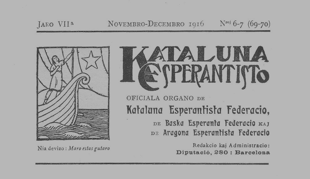 <em>Kataluna Esperantisto</em>, VIIa jaro, n-ro 69-70 (novembro-decembro 1916)