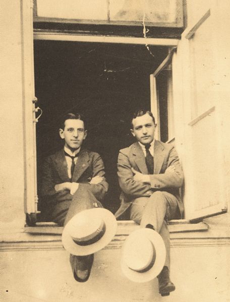 Szapiro (a la izquierda) y su amigo Abraham Zbar