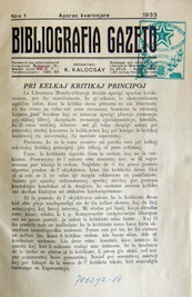 Bibliografia Gazeto 1933